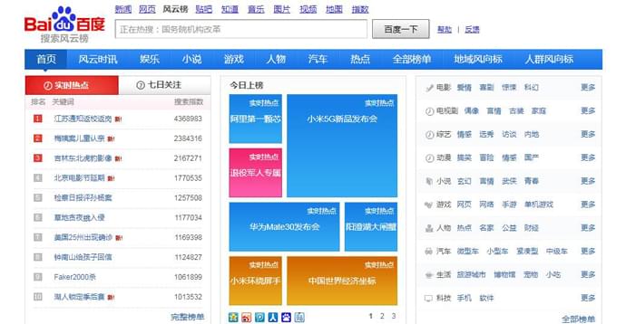 百度风云榜